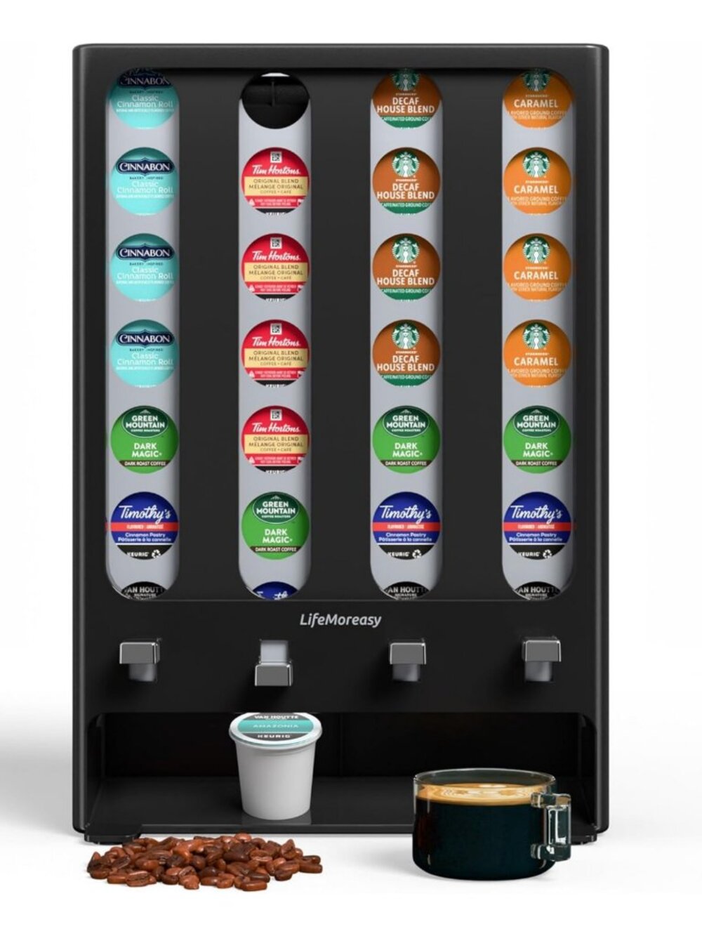 Creative K Cup Holder & Coffee Pod Storage Stand - Vending-Style Organizer for